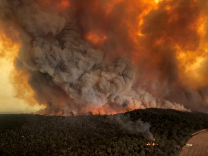 One of the bush fires (Reuters photo)