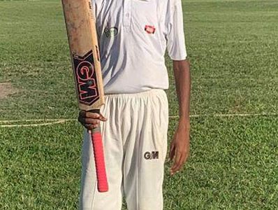 Rashaad Gaffur stroked the first century for the tournament
