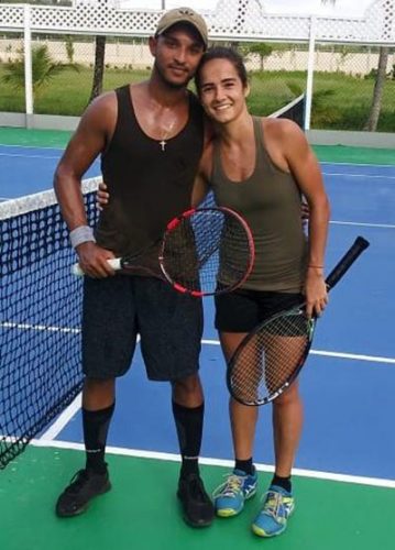 RACKET KING AND QUEEN! National squash players Kristian Jeffrey and Nicolette Fernandes tasted success on the tennis court.
