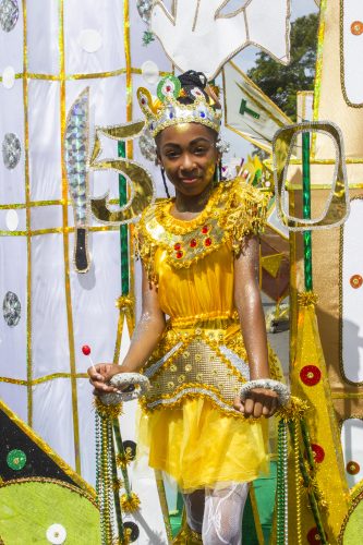 A student from Rama Khrishna Primary during the Children’s Mashramani and Float Parade (Rae Wiltshire photo)