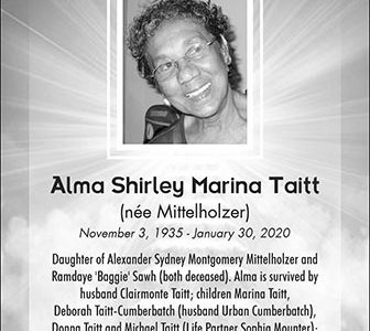 Alma Shirley Marina Taitt 