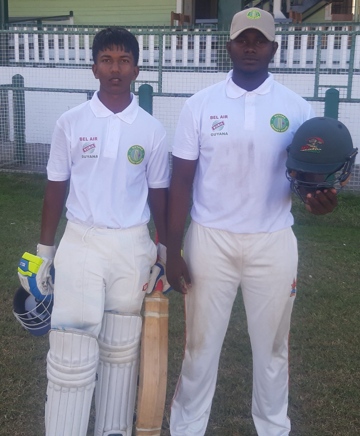 Aryan Prashad (left) made 51 not out while Ronaldo Scouten picked up 3-18 and made 45.

