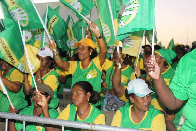 Supporters at the rally