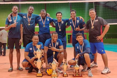 Castrol Strikers copped the male title in the 2020 Lennie Shuffler volleyball tournament late Sunday evening. 