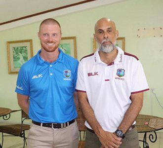 CWI Director of Cricket, Jimmy Adams (right) and Coach Education Manager, Chris Brabazon

