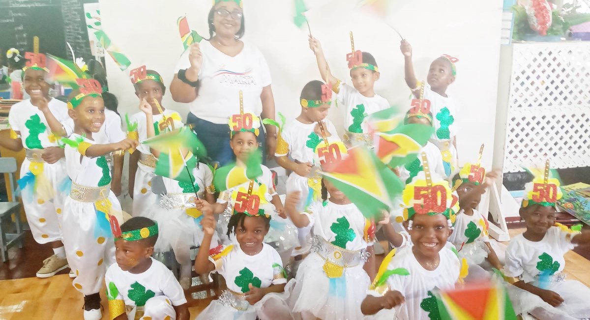 Pupils from West Field upper nursery in their mash costume