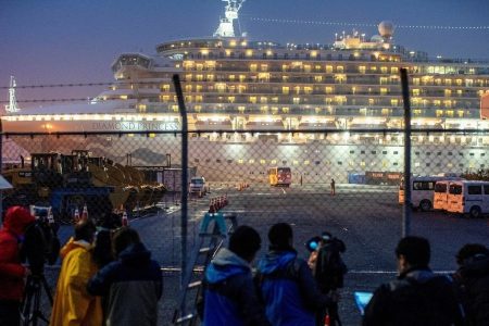 The quarantined ship (Reuters photo)