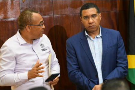 Christopher Tufton (left) and Andrew Holness