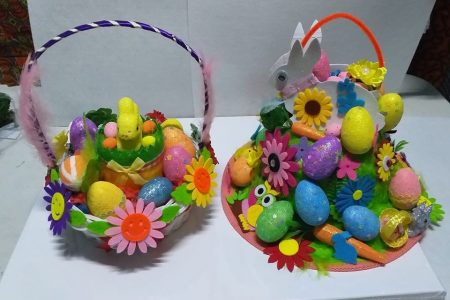 Easter basket and hat