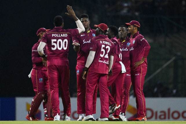  The victorious West Indies team at Wednesday’s T20 match. (CWI photo)