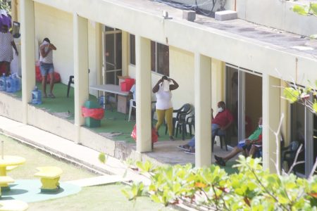 Some of the quarantined people settle in the Seventh-Day Adventist Church Camp Balandra.