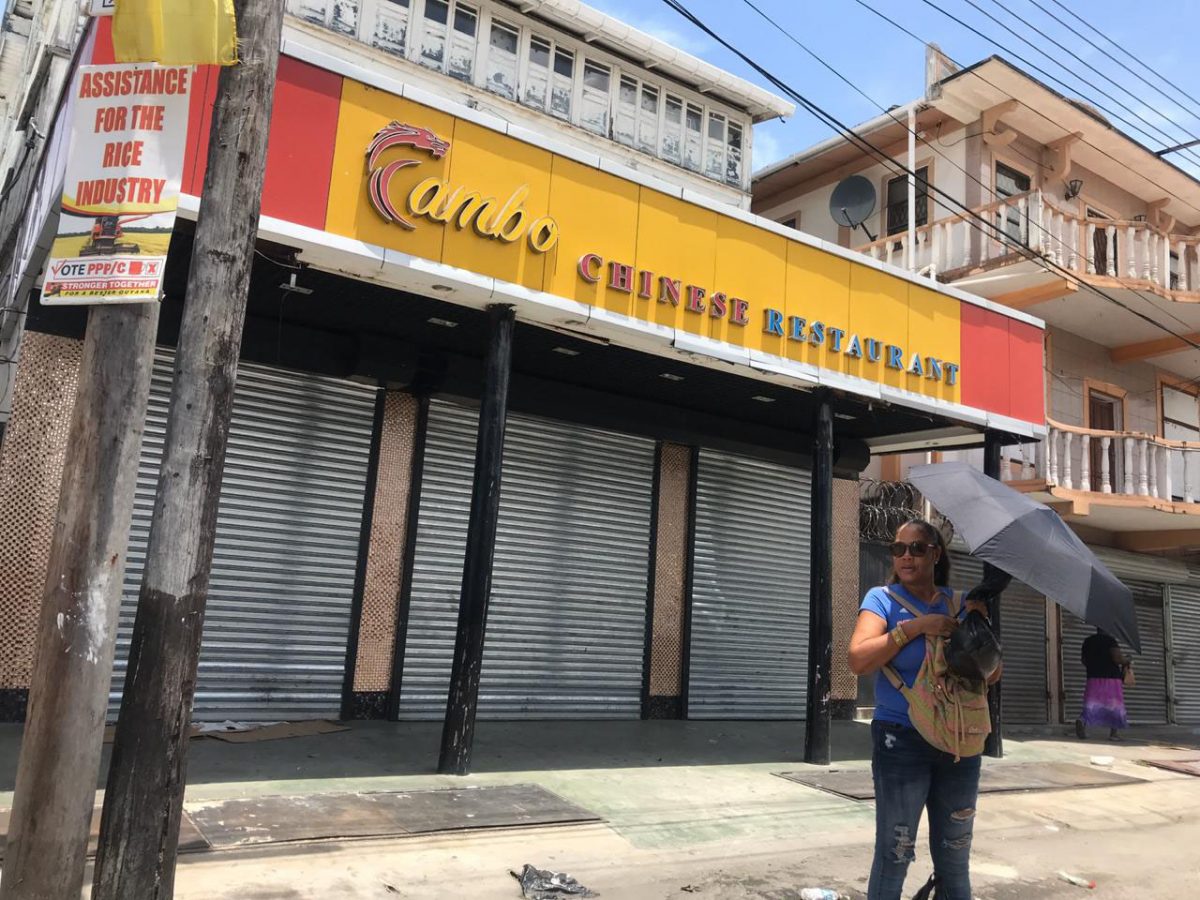 A Chinese restaurant on Regent Street that has been closed.