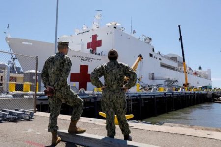 A hospital ship at the ready (Reuters photo)