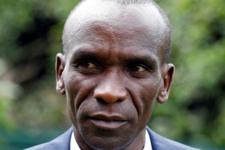 FILE PHOTO: Kenya’s Eliud Kipchoge, the marathon world record holder, is seen during an Interview with Reuters at the state house in Nairobi, Kenya, December 3, 2019. REUTERS/Baz Ratner
