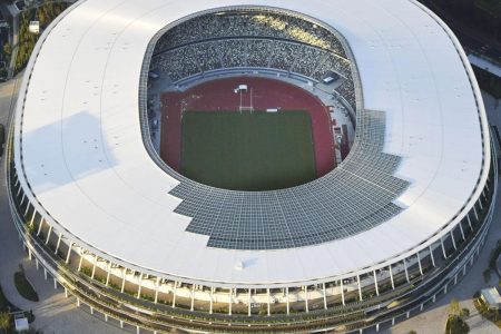 Japan’s New National Stadium, where the top athletes of the world are scheduled to compete.