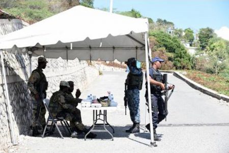Security forces monitoring Seven Miles and Eight Miles in Bull Bay, St Andrew, now under quarantine.