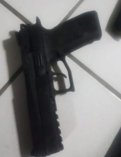 The unlicensed firearm that was found by the police