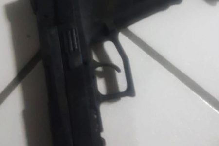 The unlicensed firearm that was found by the police