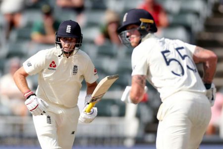 England’s Joe Root and Ben Stokes, seen  in action, above will have to wait a little while longer before taking on the West Indies in a three-match home series.