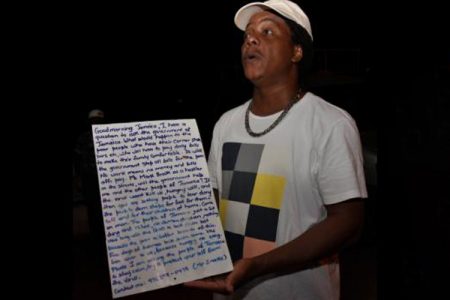 Mark Brooks, a self-proclaimed ‘hustler’ from St Elizabeth, displays a letter addressed to the prime minister about concerns over social and economic effects of a lockdown of the State.