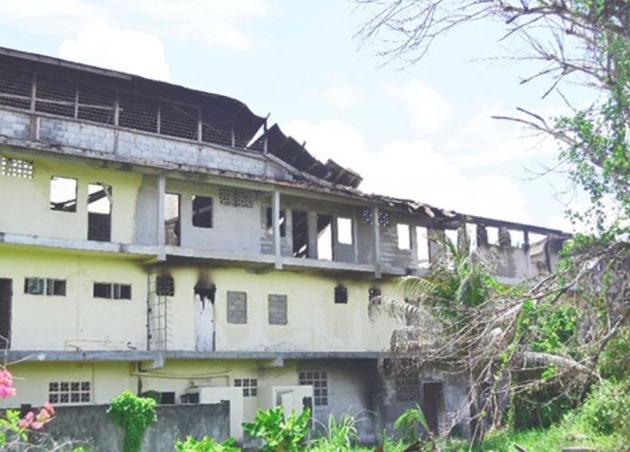 The section of the building that was destroyed by the fire  (Orlando Charles photo)