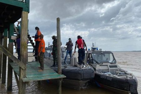 The Civil Defence Commission, yesterday, continued its food hampers distribution in several communities across Upper Demerara-Berbice (Region Ten). The hamper consists of a month's worth of food supplies. (Ministry of the Presidency photo)