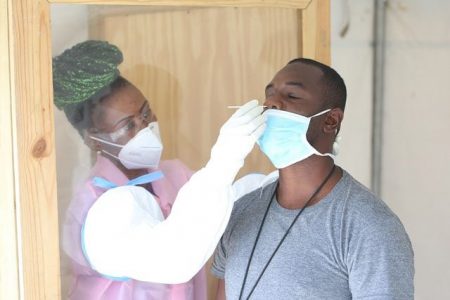 A resident being tested (DPI photo)
