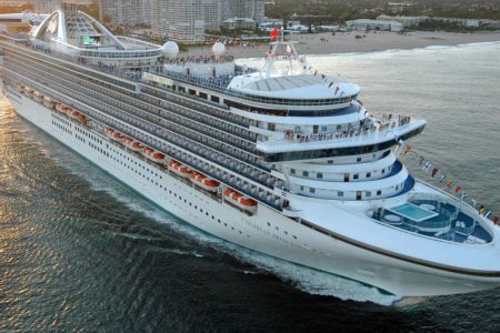 Caribbean Princess cruise ship which has Jamaican crew on-board