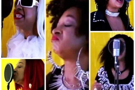 Screenshots of Charmaine during her various performances.