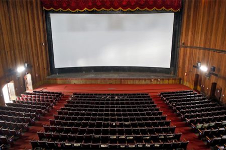 A view of an empty movie theatre after Kerala state government ordered the closure of theatres across the state till March 16, amid coronavirus fears, in Kochi, India, March 11, 2020. (REUTERS/Sivaram V photo)

