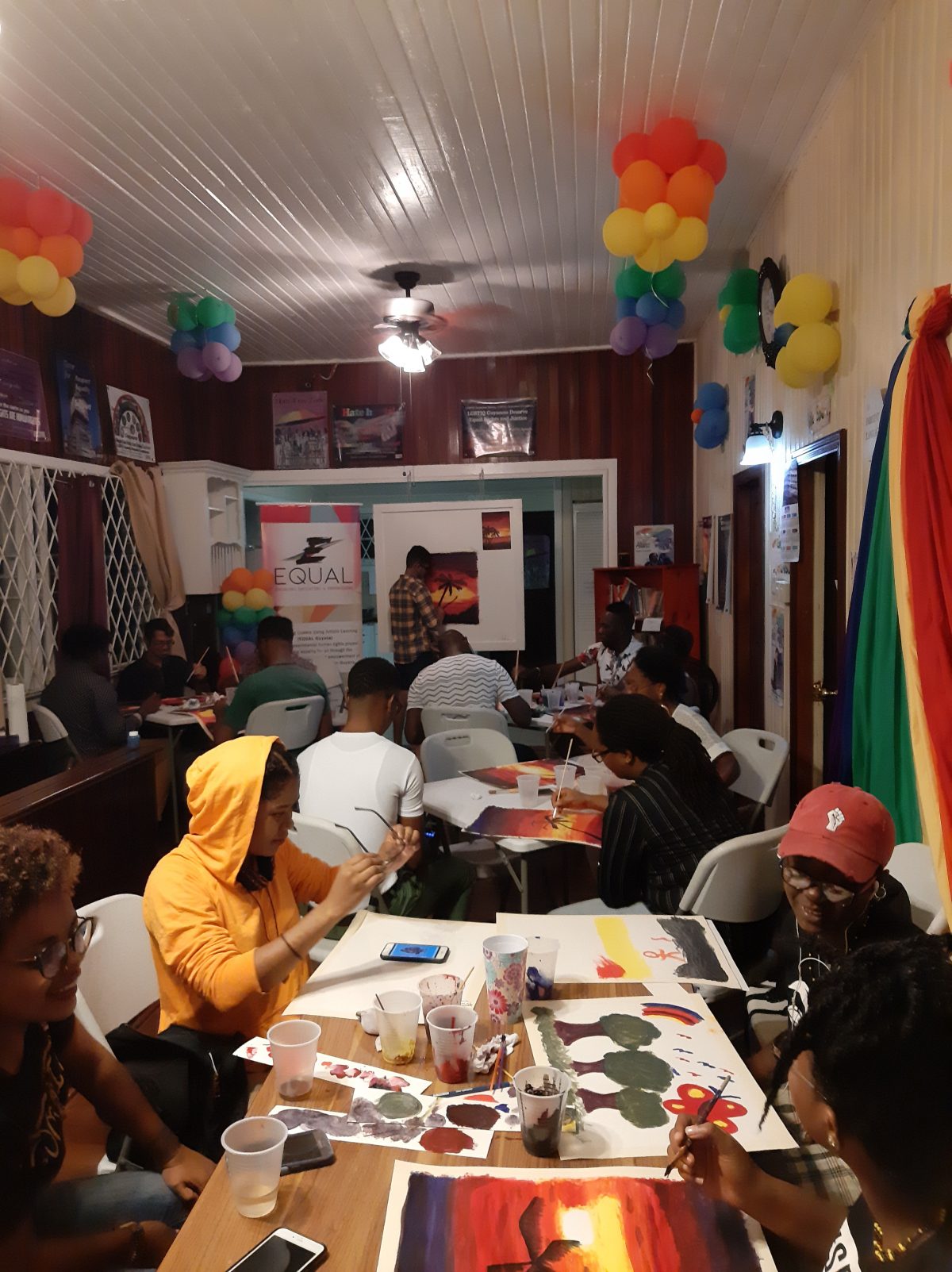 EQUAL Guyana hosting one of its signature Art Splash activities, providing a safe space for youth to engage and explore the arts to promote self-care and healthy expression.
