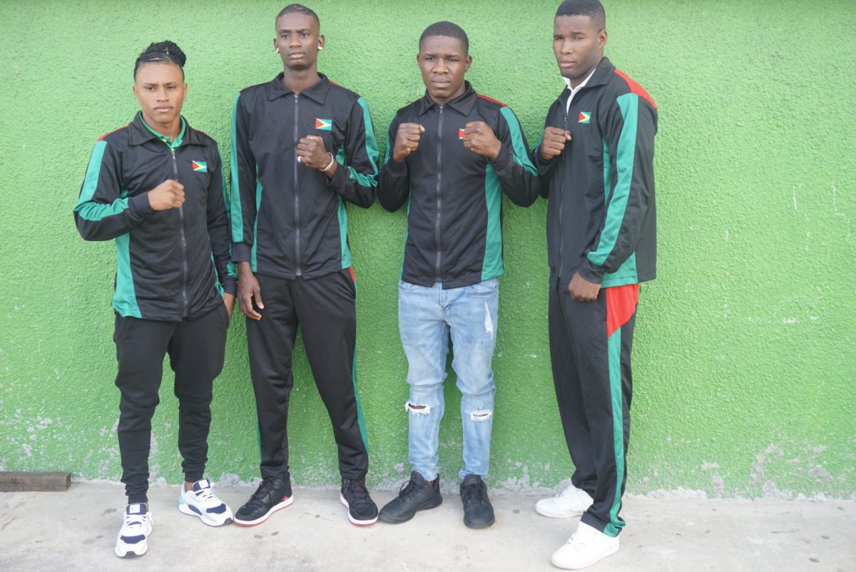The four boxers, Keevin Allicock, Colin Lewis, Desmond Amsterdam and Dennis Thomas are currently stranded in Cuba. (Emmerson Campbell photo)