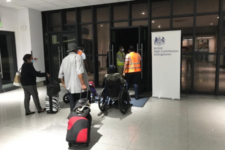 Some of the passengers arriving at the airport. (UK High Commission photo)
