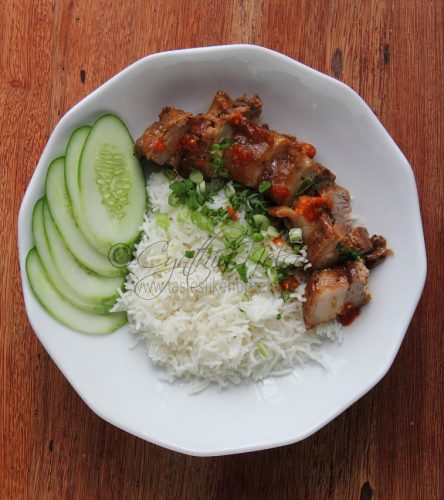 No recipe - Pork and Rice with Scallions (Photo by Cynthia Nelson)