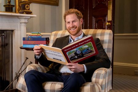 Britain’s Prince Harry during the recording of his introduction to the new animated special

