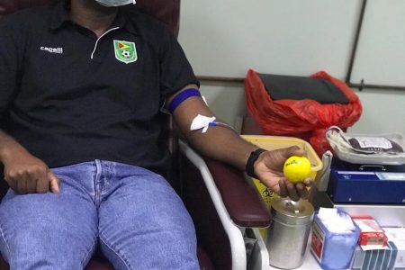 GFF President Forde Donates Blood in Observance of World Blood Donor Day 
