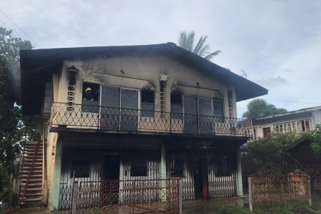 The house after firefighters were able to contain the blaze