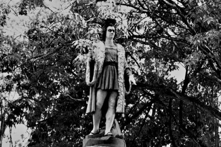Statue of Christopher Columbus in Port of Spain. (Image courtesy Port of Spain City Corporation)