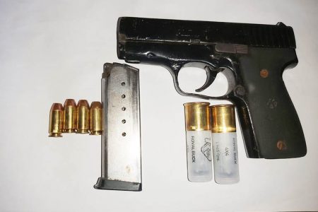 The unlicensed firearm and ammunition which were allegedly found in the suspect’s possession