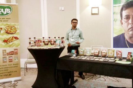 Marketing Manager Govinda Singh  with some of the products. Inset is Lakeraj Singh (Roy)