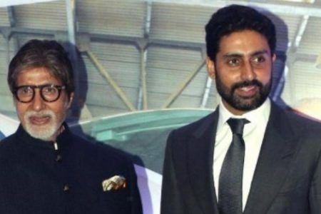 Amitabh Bachchan (left) and Abhishek Bachchan