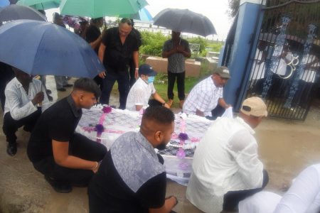 Assistant Secretary of the Guyana Cricket Board Anil Persaud was cremated yesterday at the Good Hope Crematorium. Among those present were Cricket West Indies Directors, Anand Sanasie and Anand Kallandeen. (Romario Samaroo photo)