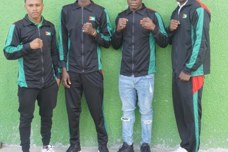 The four boxers, Keevin Allicock, Colin Lewis, Desmond Amsterdam and Dennis Thomas have been stranded in Cuba since March 19. (Emmerson Campbell photo)