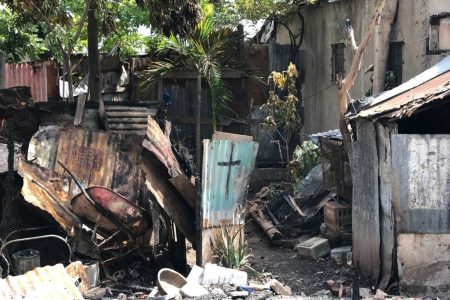 A home that was affected by the fire.