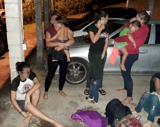 Some of the Venezuelan migrants arrested on July 16 by the Trinidad and Tobago Coast Guard outside the Cedros Security Complex.