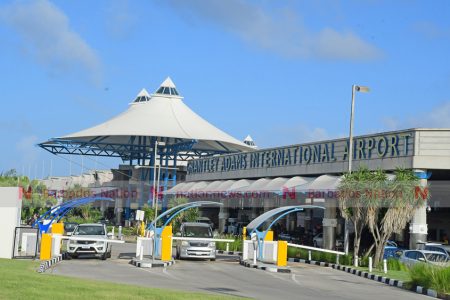 The Grantley Adams International Airport is getting a spruce up for this winter season, with a special area for air-to-sea transfer guests and early physical work on its ageing runway. (Picture by Sandy Pitt.)