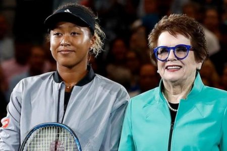 Naomi Osaka, left, and Bille Jean King.
