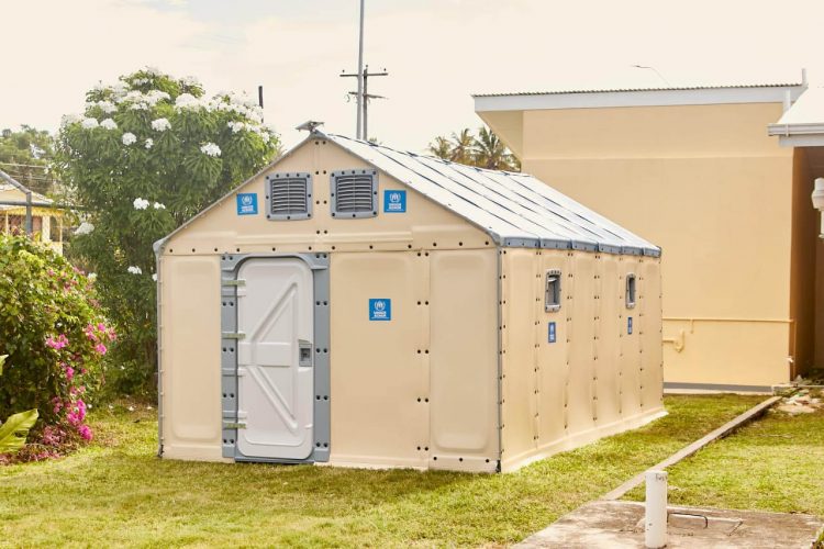 One of the prefab houses (Ministry of Public Health photo)