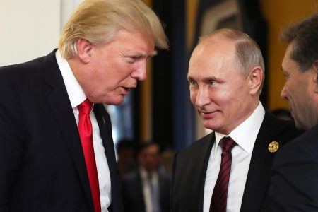 Donald Trump (left) and Vladimir Putin