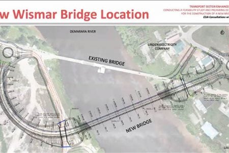 A map of the new Wismar Bridge 